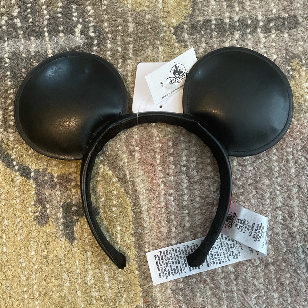 Disney leather ears headband